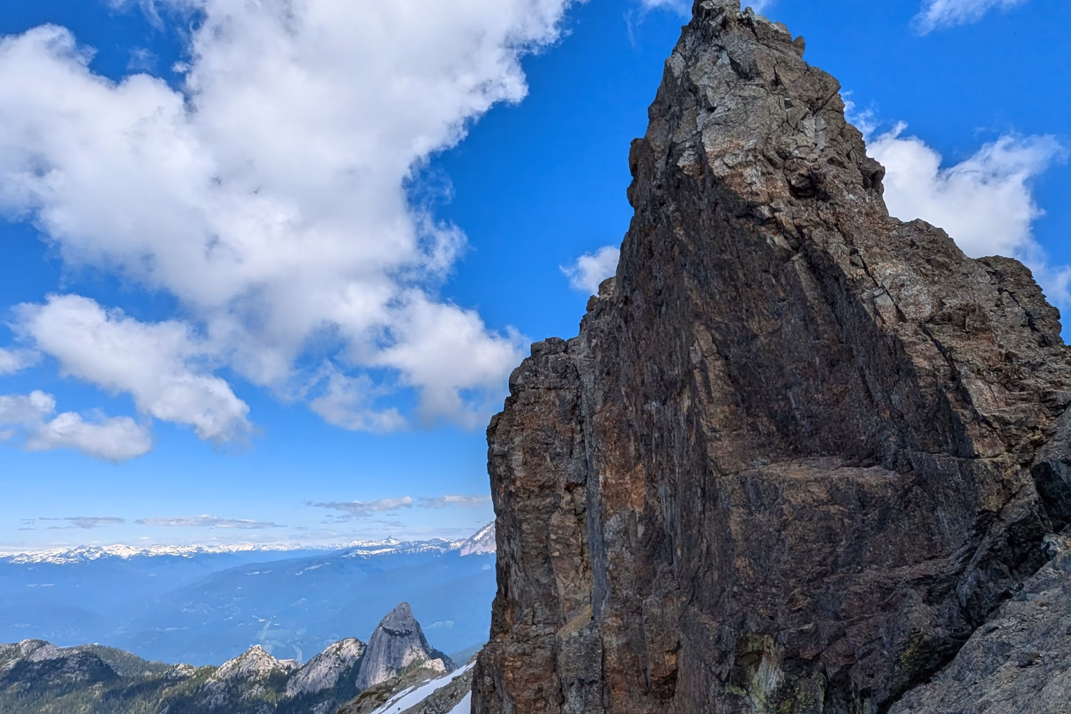 Just below the peak