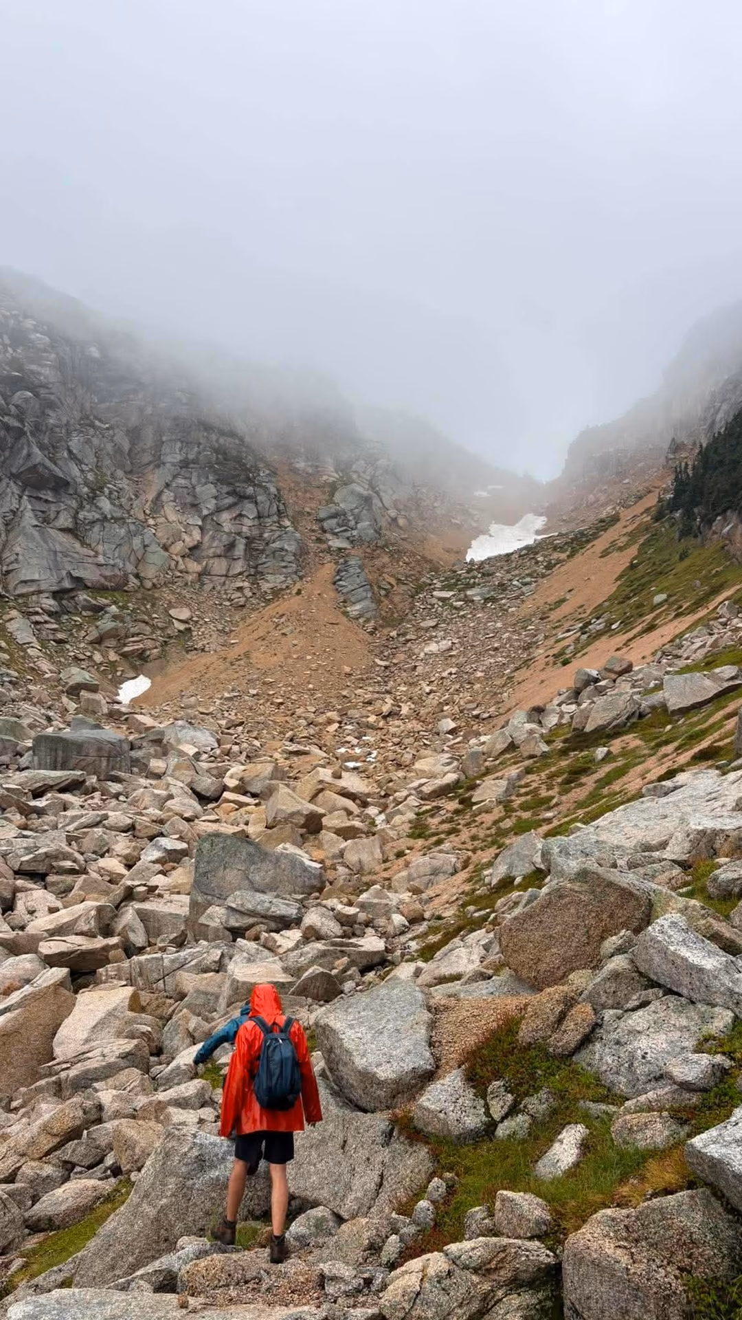 Warning: loose rock ahead!...and underfoot