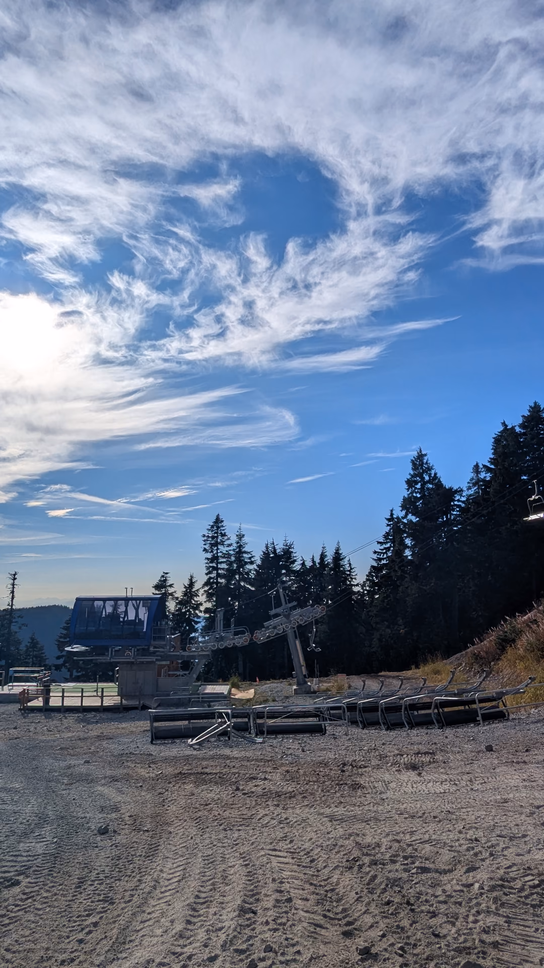 Base of the new Sky Quad Chairlift which offers the best runs on the mountain