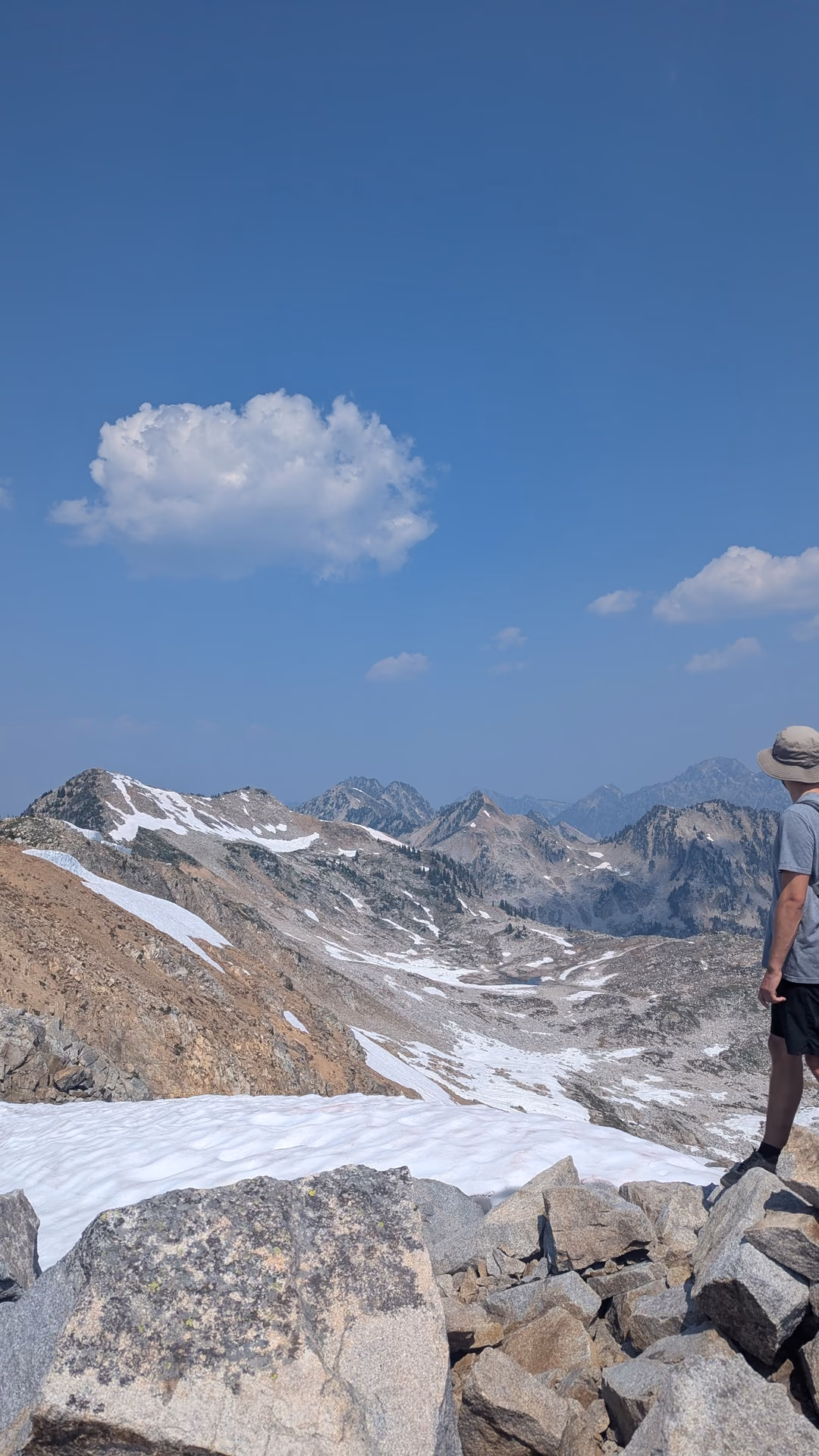 Boomerang mountain way in the back, Mt. Robert Smith just before it